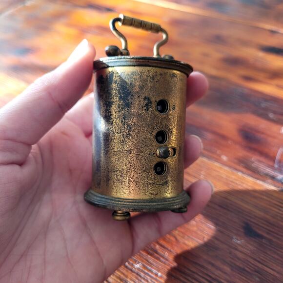 Vintage Small Brass Carriage Clock Pillar Not Running - Picture 2 of 5